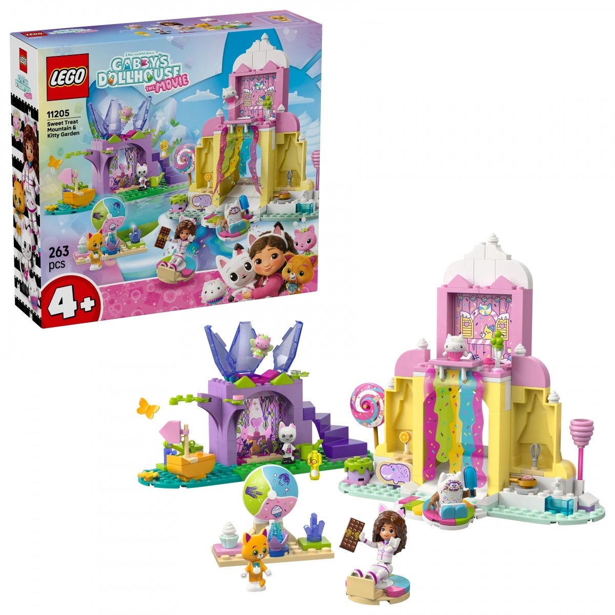 E-shop LEGO® Gabby’s Dollhouse 11205 Sladká hora pokušenia a Mačacia záhrada
