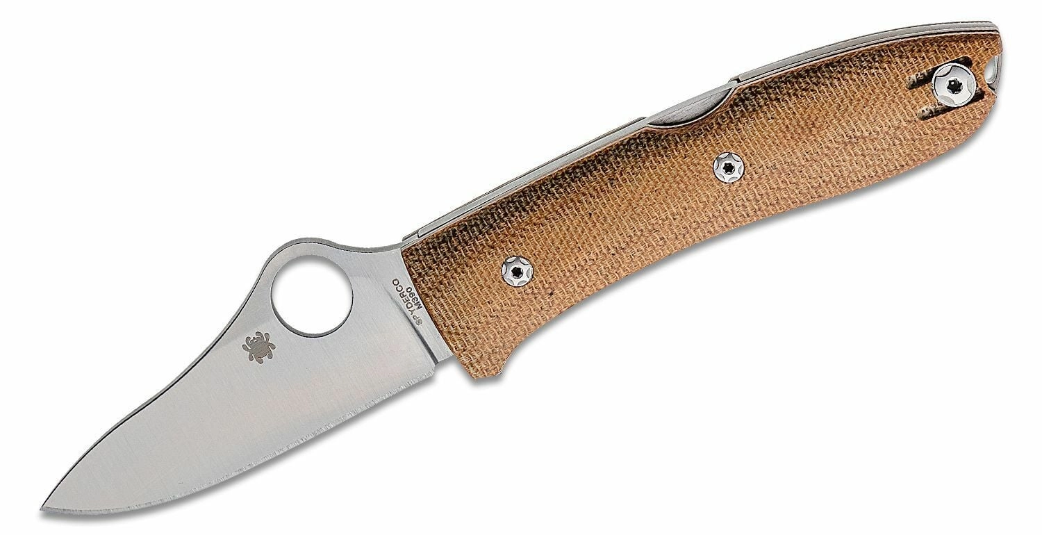 Spyderco SpyOpera Brown Canvas Micarta C255CMP