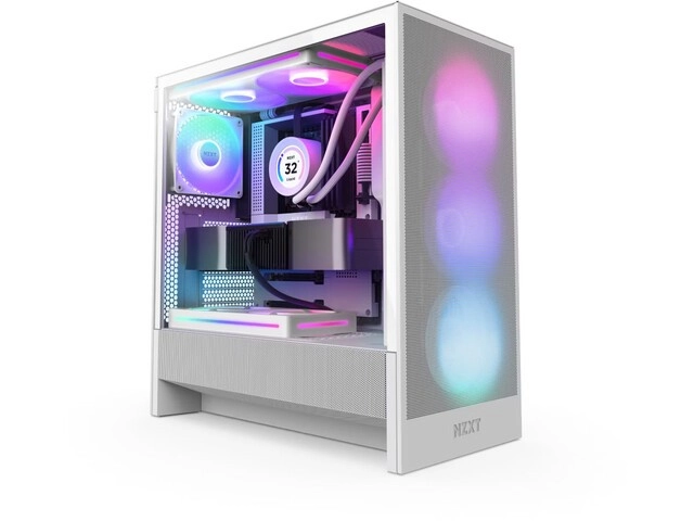 Počítačová skriňa NZXT H5 Flow RGB Biela