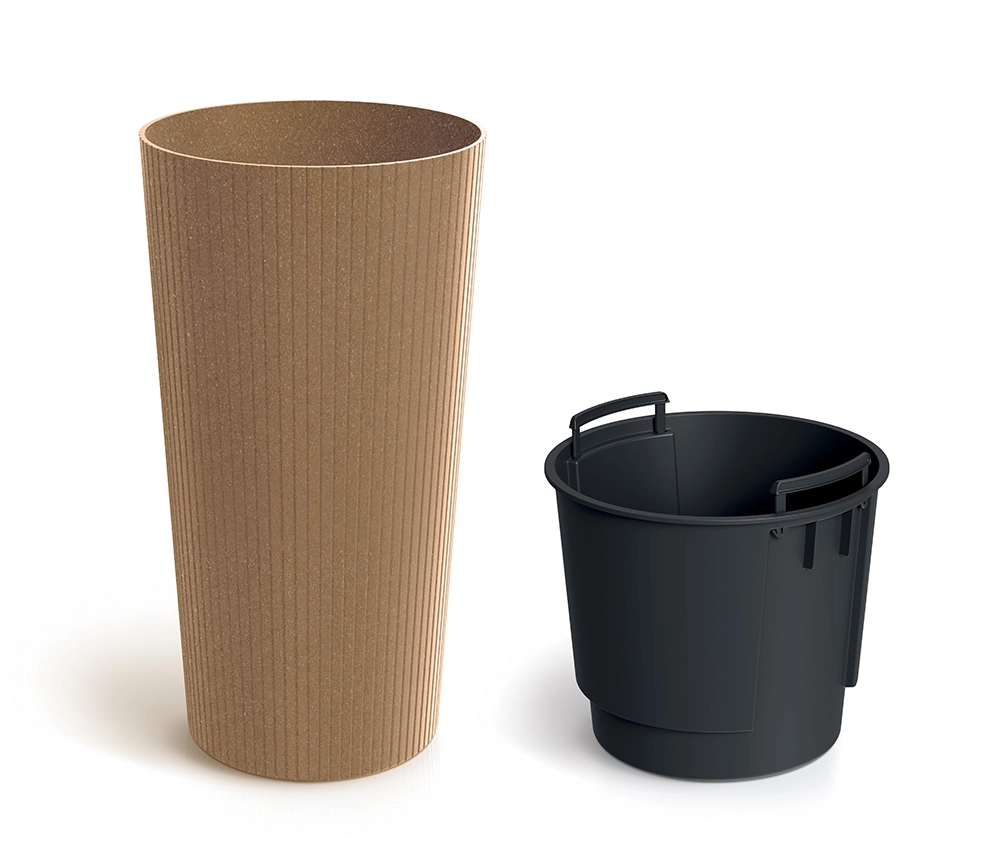 E-shop Prosperplast Kvetináč LAMIA SLIM ECO WOOD 30 cm naturo
