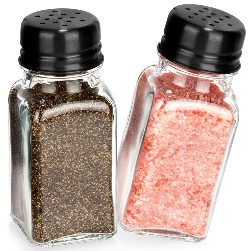 Sklenená soľnička a korenička 80 ml, sada 2 ks
