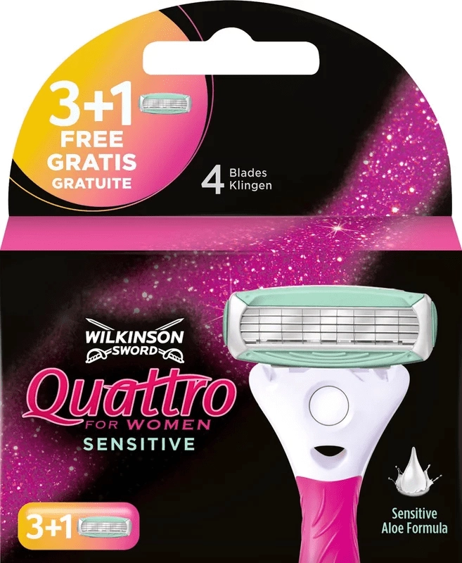 E-shop Wilkinson Sword Quattro For Women Sensitive 4 ks