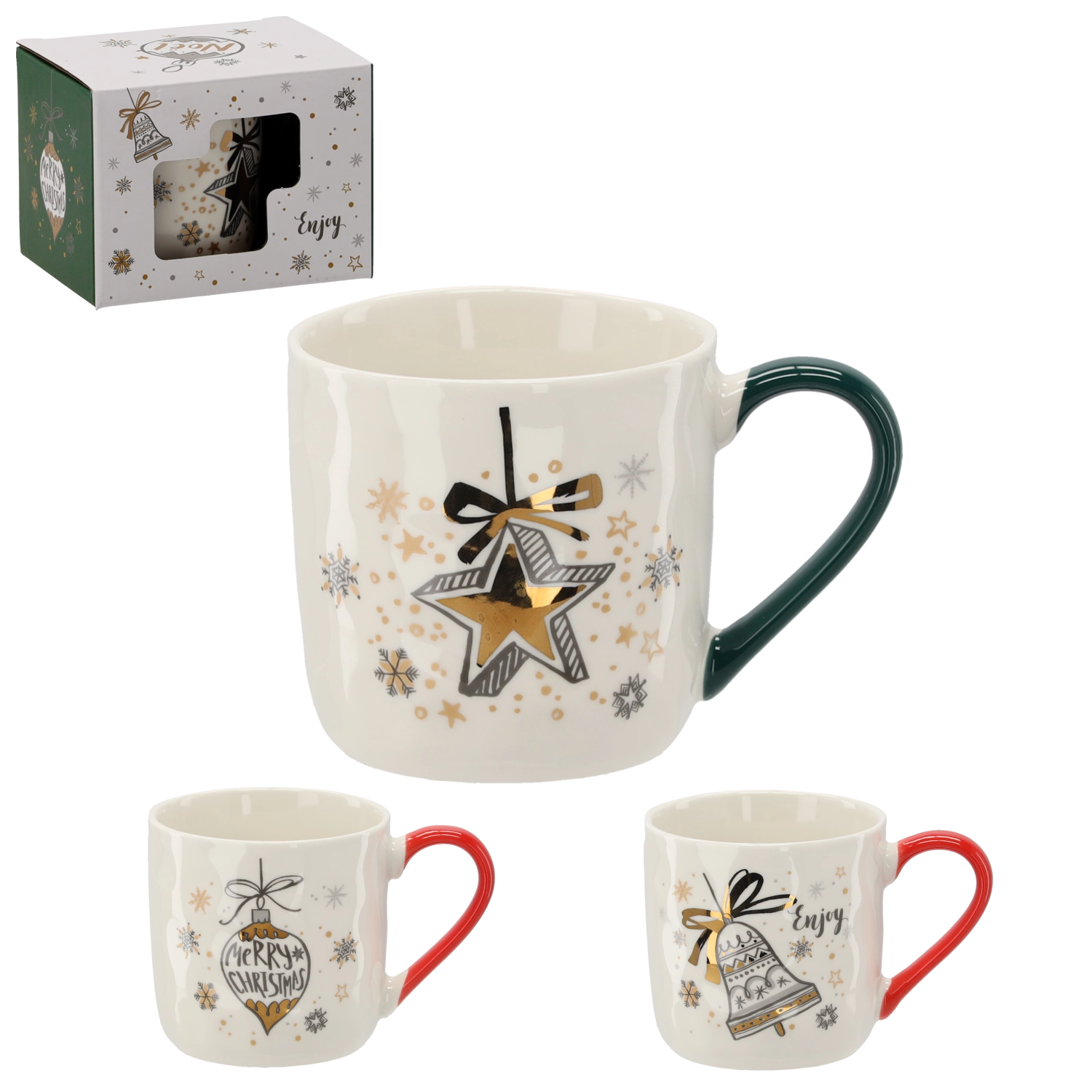 E-shop Porcelánový vianočný hrnček 320 ml v darčekovej krabičke
