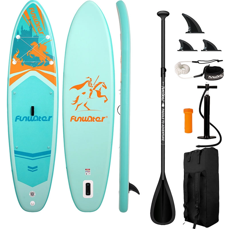 Nafukovací paddleboard Funwater 350 × 86 × 15 cm – all‑round SUP set (tyrkysová)