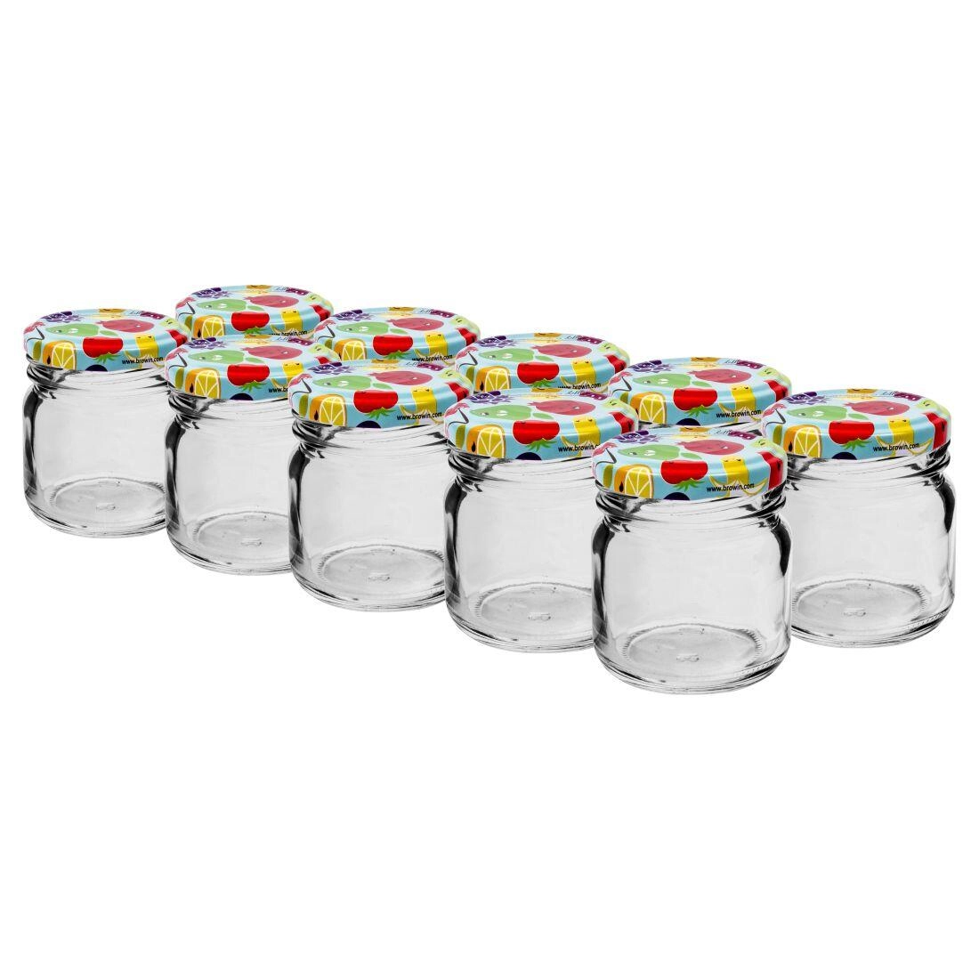 E-shop Poháre 30 ml s farebným viečkom, sada 10 ks