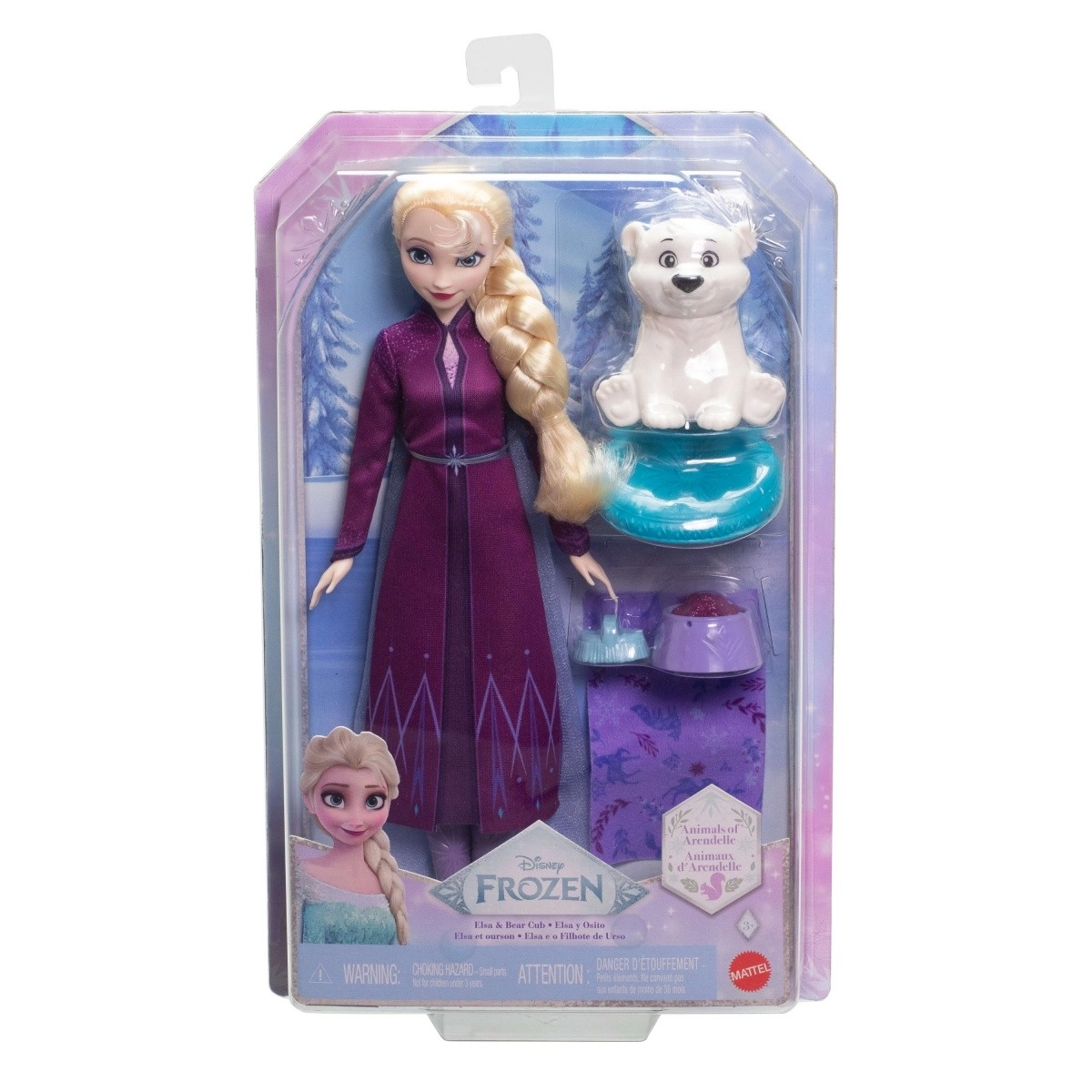 bábika disney frozen elsa a ľadový medvedík s doplnkami