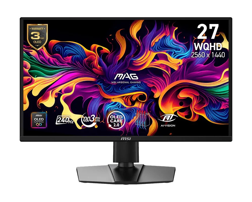 E-shop Herný monitor MSI MAG 272QP QD-OLED 26,5" 240 Hz (čierny)