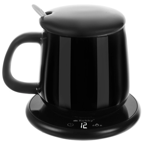 E-shop Ruhhy 22125 Elektrický ohrievač šálky 18 W + šálka 400 ml čierna