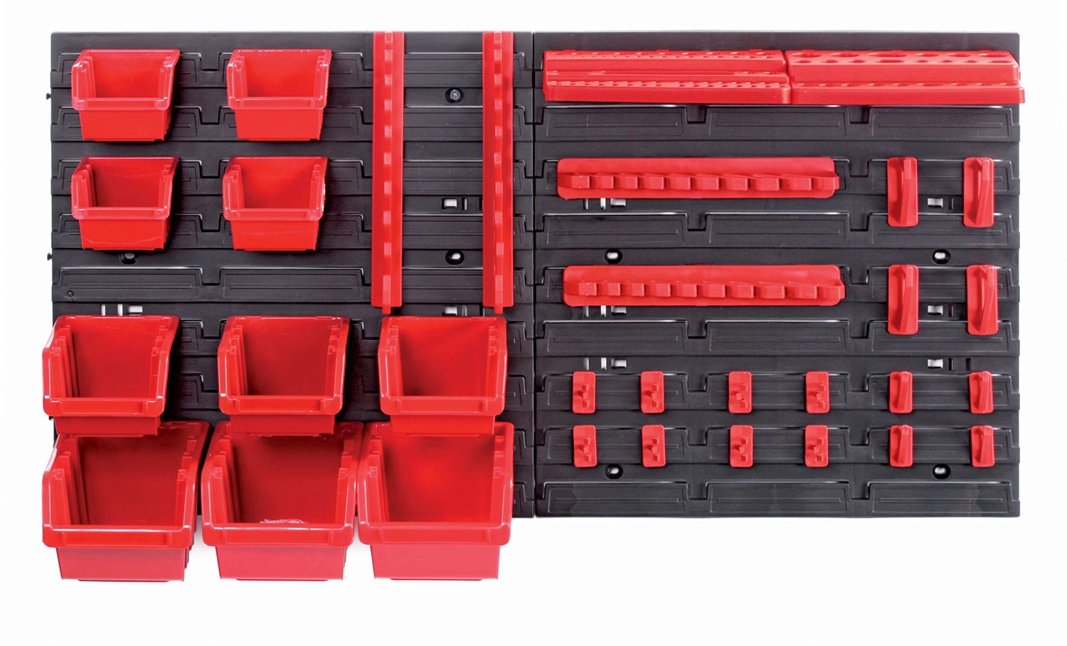 E-shop KISTENBERG Závěsný panel s 10 boxy a 22 držáky na nářadí ORDERLINE 800x165x400