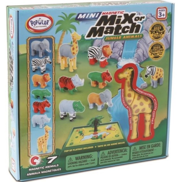 E-shop Malblo Magnetic Mini – zvieratá z džungle, magnetická stavebnica pre deti