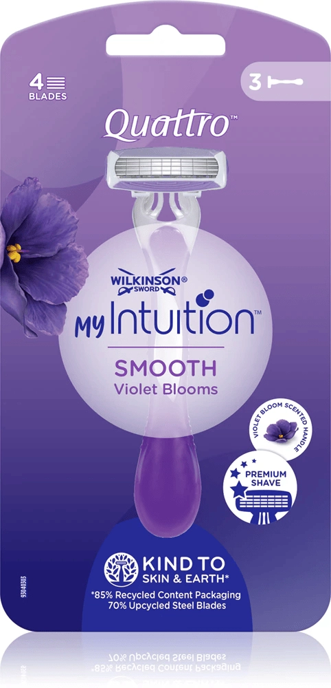 E-shop Wilkinson My Intuition Quattro Smooth Violet Bloom 3 ks