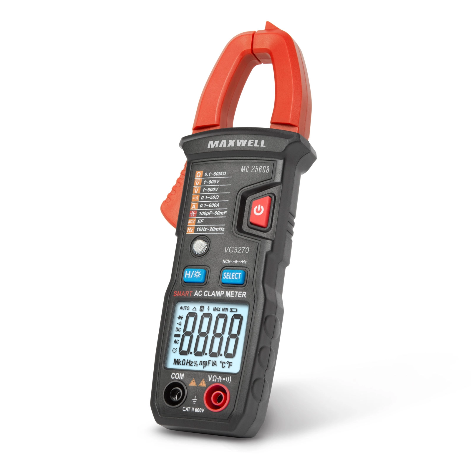 Digitálny kliešťový multimeter na meranie striedavého prúdu do 600 A