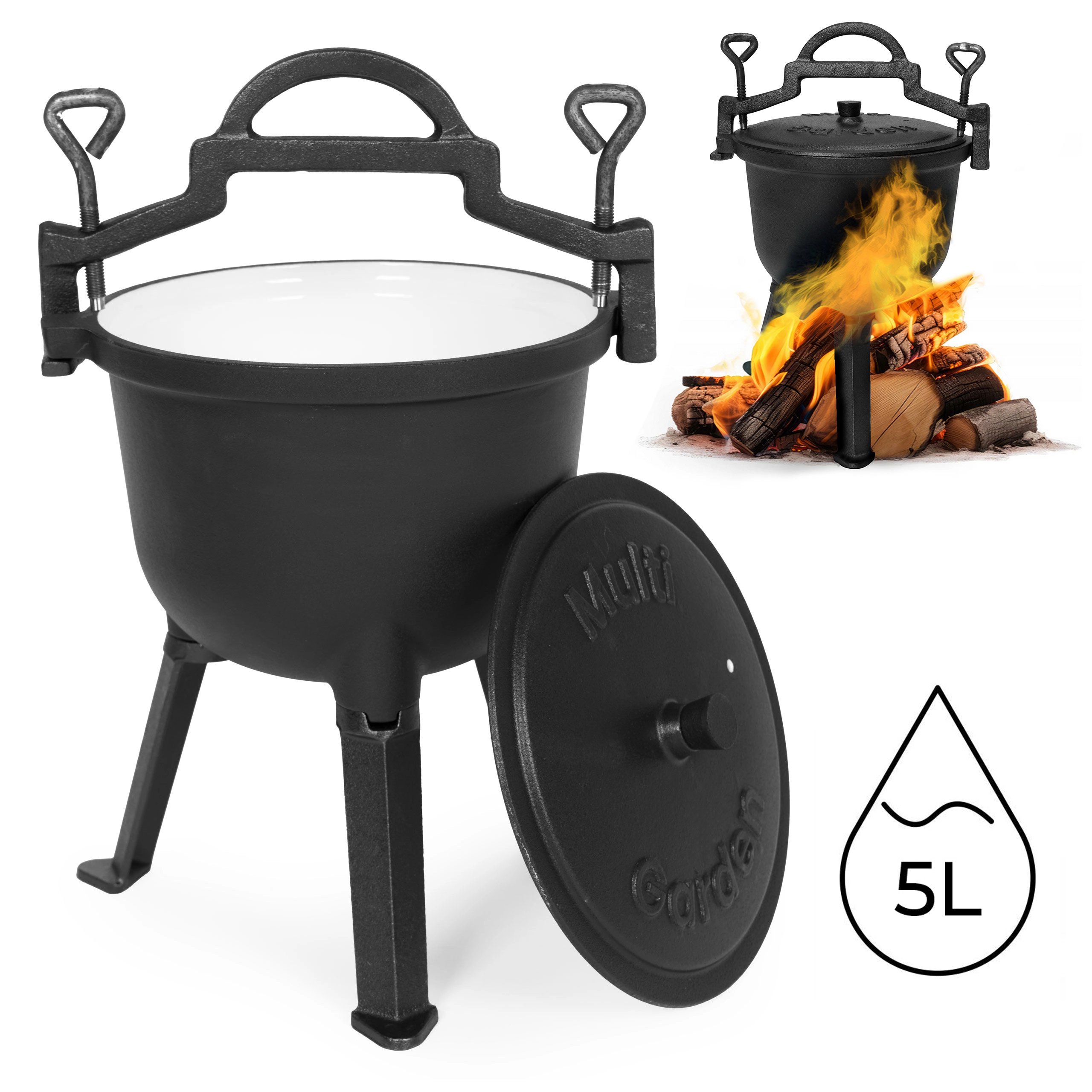 E-shop MultiGarden Smaltovaný liatinový kotlík 5L