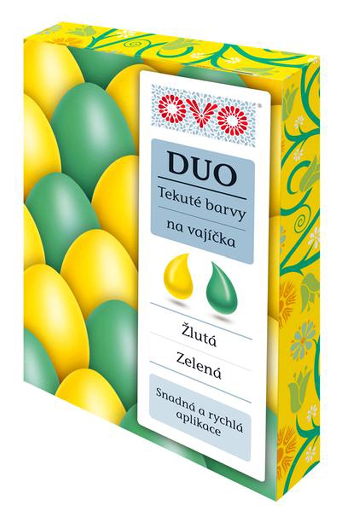 E-shop OVO DUO Farba na vajíčka zelená a žltá 2 x 20 ml