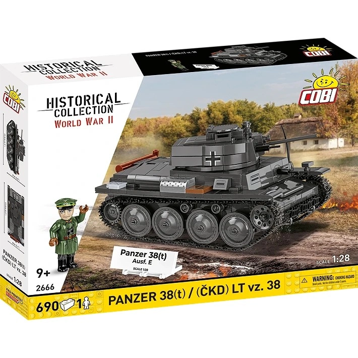 E-shop Cobi 2666 II WW Panzer 38(t)/ČKD LT vz. 38, 1:28, 690 k, 1 f