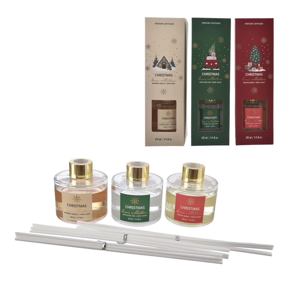 E-shop Vianočný tyčinkový aroma difuzér 100 ml (3 varianty)