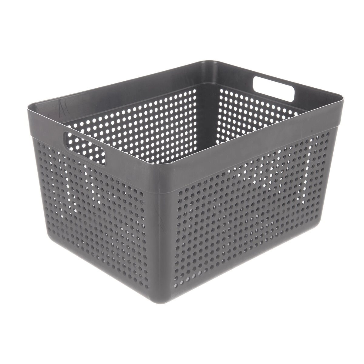 E-shop Košík Terra sivý obdĺžnikový 33,5 × 25 × 19 cm