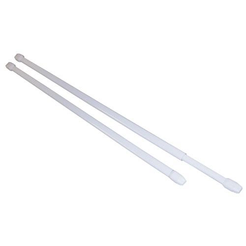 E-shop Teleskopická vitrážová tyč 40–70 cm, kovová, biela (2 ks)