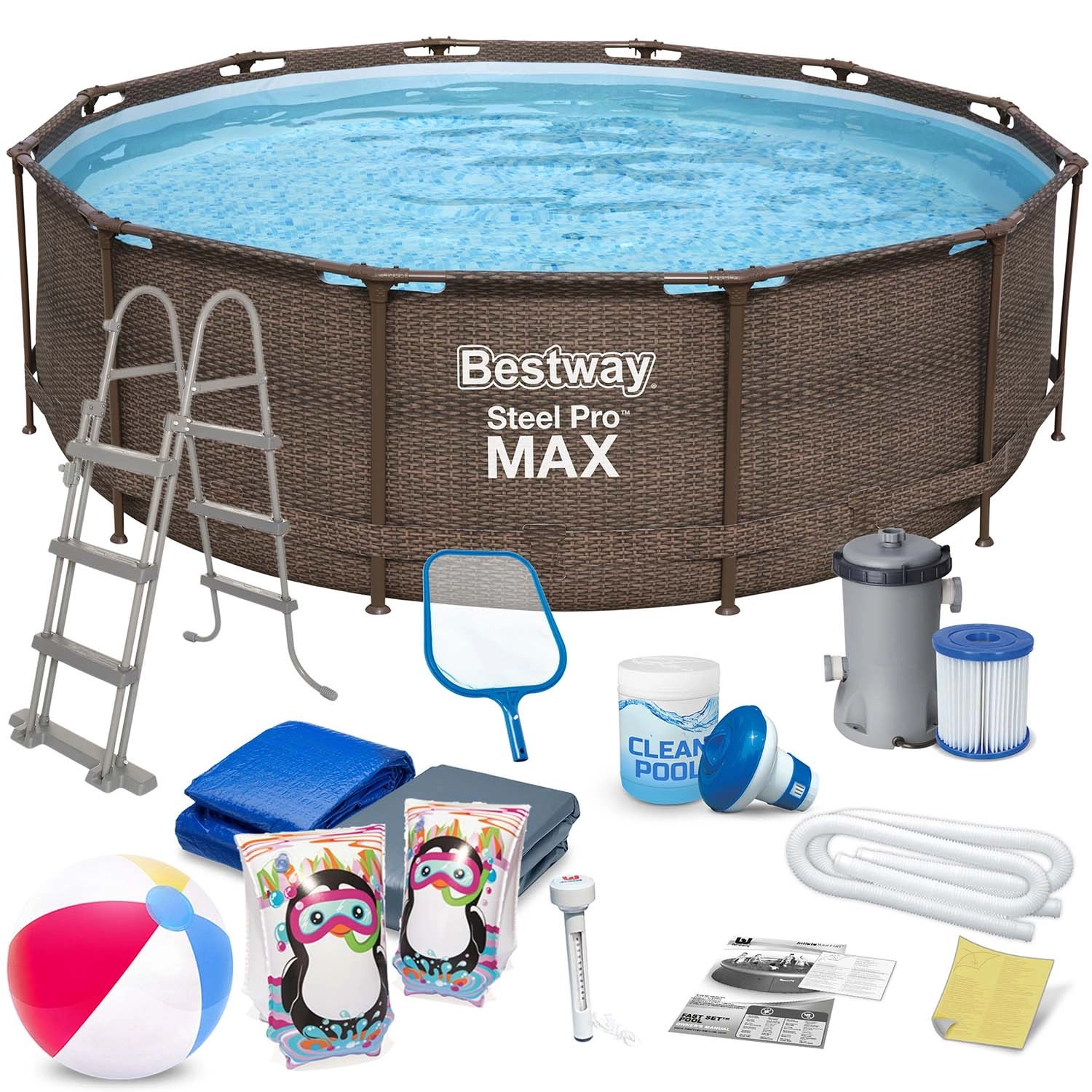E-shop Záhradný rámový bazén 366 × 100 cm s príslušenstvom BESTWAY