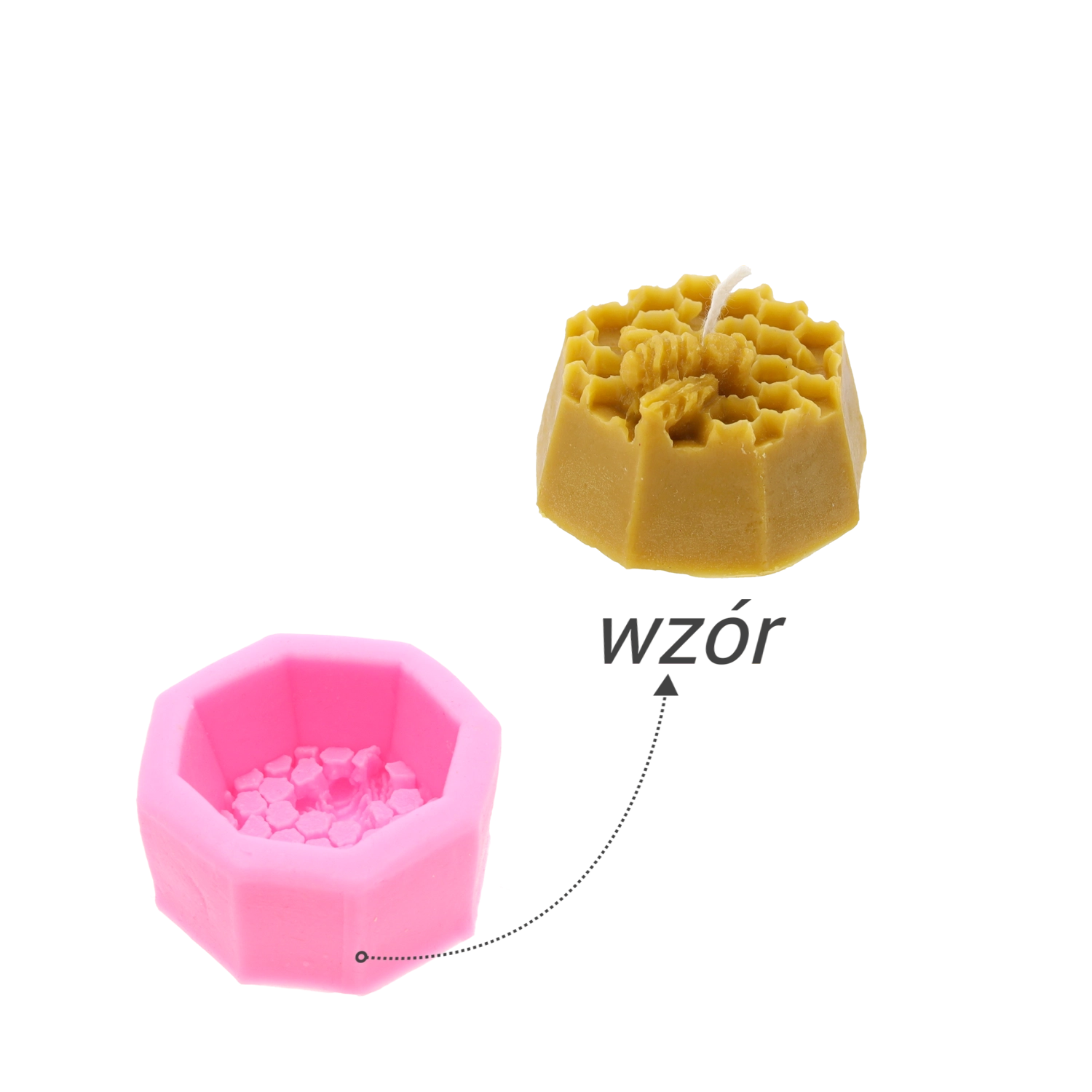Silikónová forma na sviečky plást s včelou