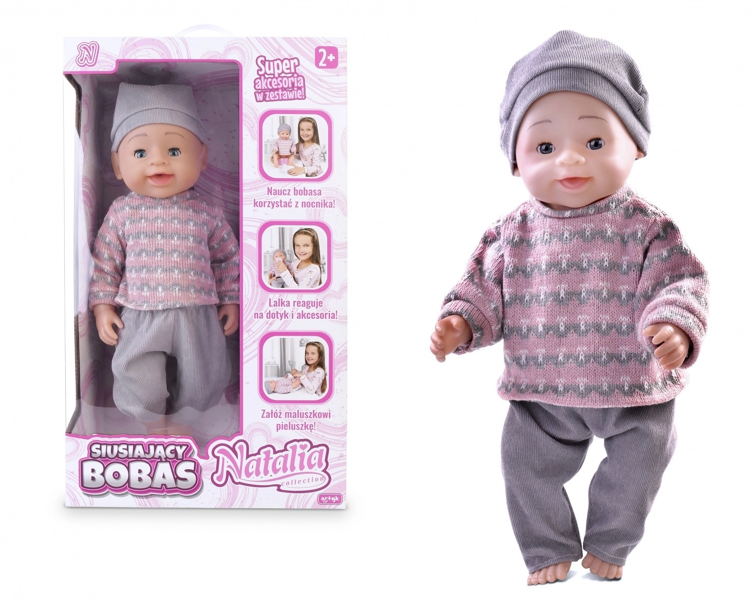 E-shop Interaktívna bábika cikajúca 43 cm NATALIA COLLECTION