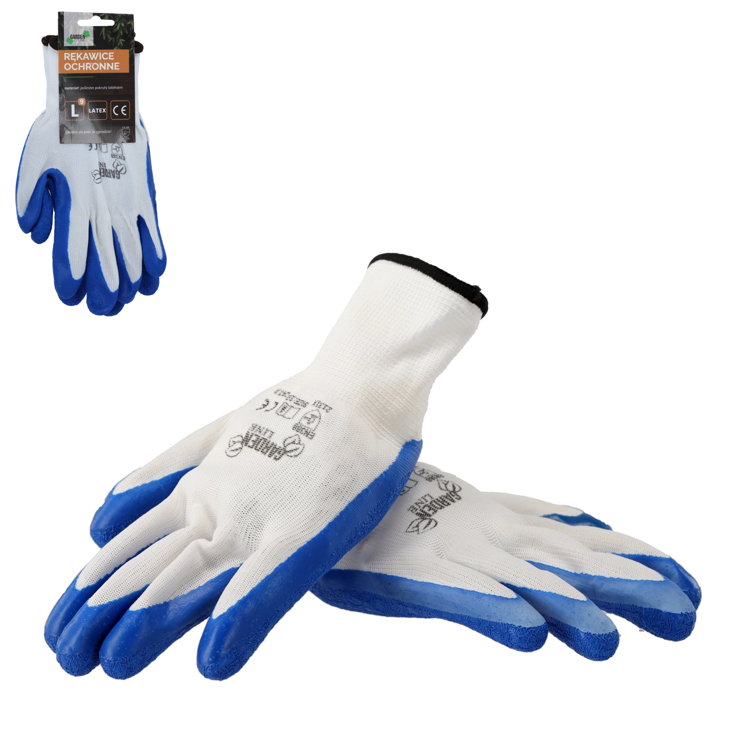 E-shop Ochranné pracovné rukavice z polyesteru s latexovým povlakom, veľkosť 9/L – Garden Line