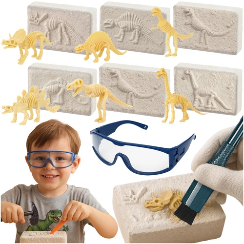 E-shop Vykopávky dinosaurov 6v1 kruzzel – vzdelávacia sada pre deti s fosíliami a nástrojmi