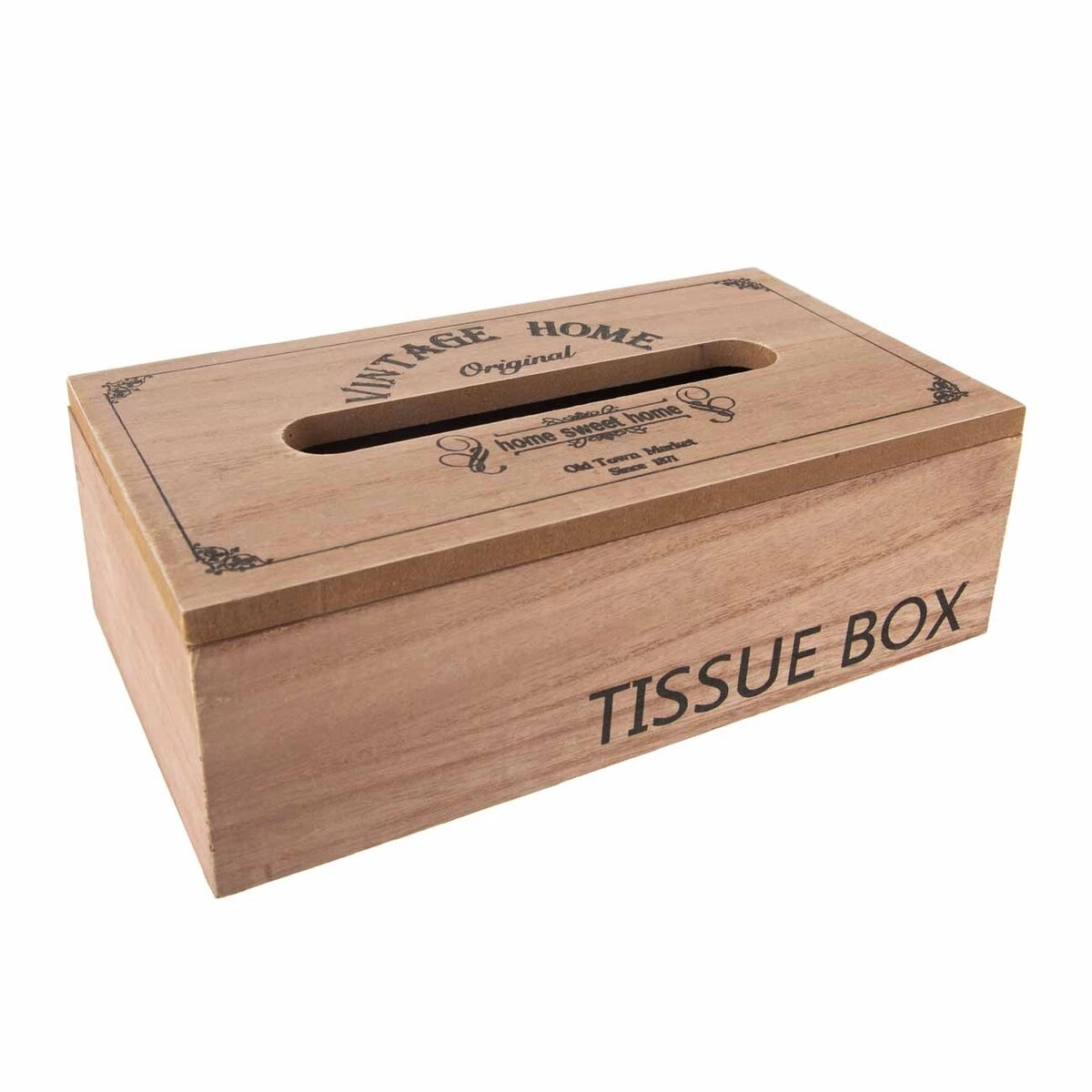 E-shop Drevený box na papierové vreckovky hnedý