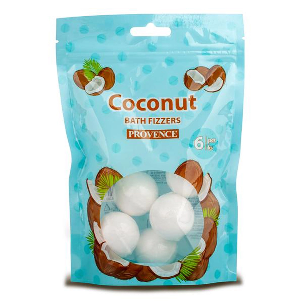 E-shop Provence Šumivá bomba do kúpeľa kokos 6x20g