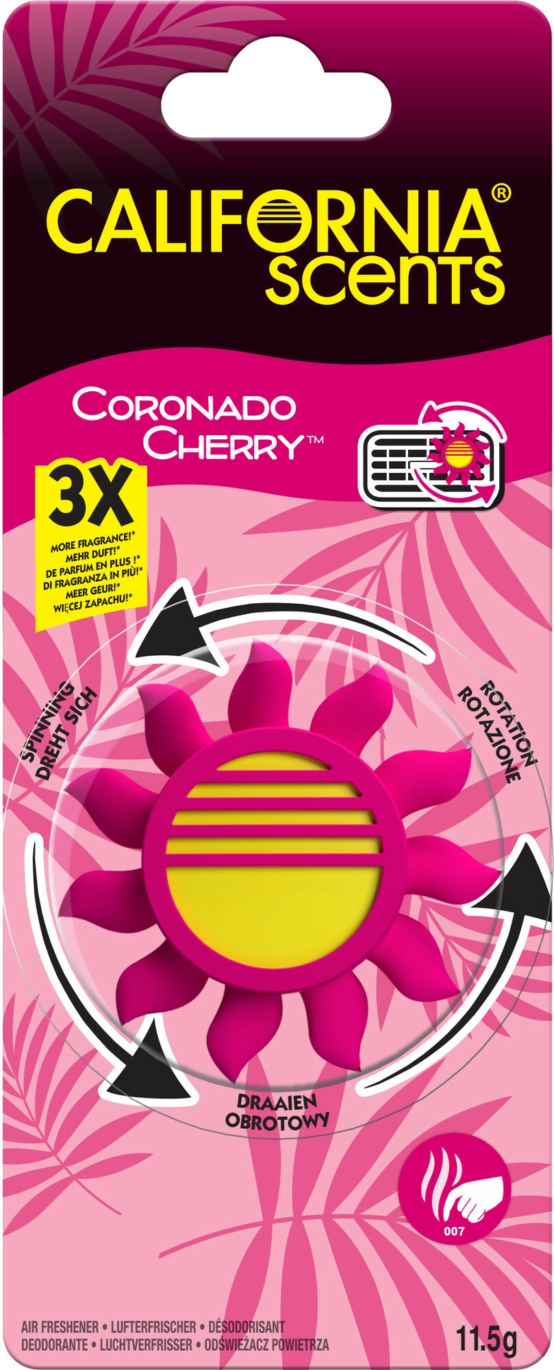 E-shop Osviežovač do auta na mriežku CALIFORNIA SCENTS Coronado Cherry s rotačným mechanizmom