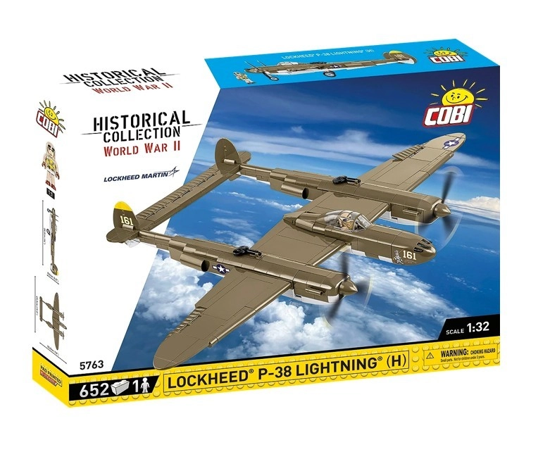 E-shop COBI 5763 World War II Americké stíhacie-bombardovacie lietadlo Lockheed P-38 Lightning H 1:32
