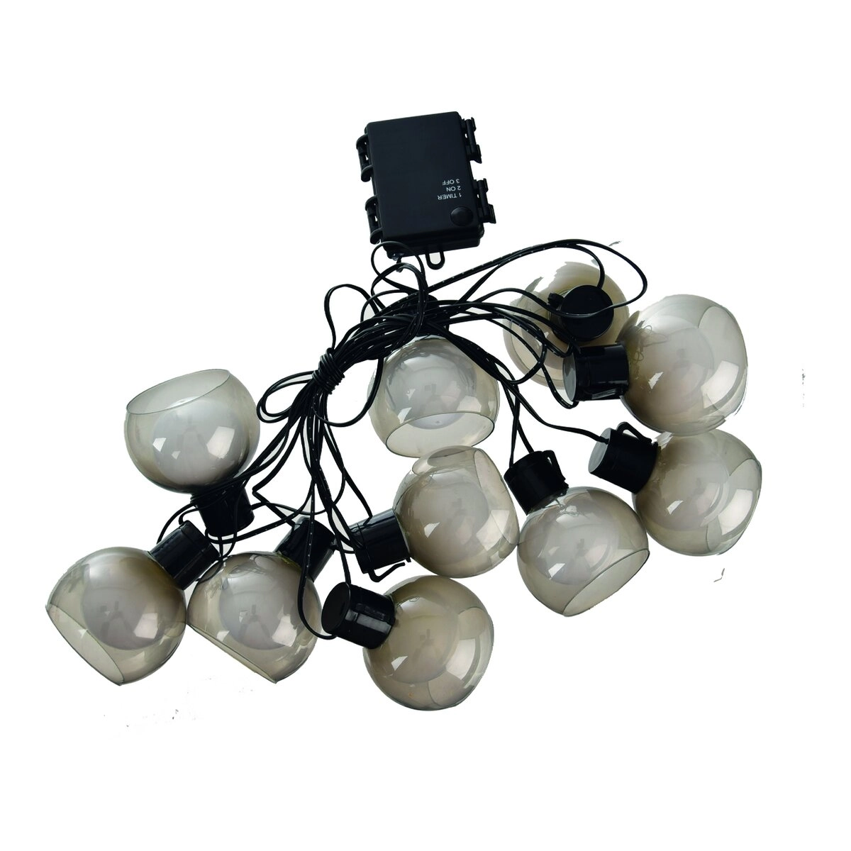 LED svetelná reťaz so sklenenými krytkami, žlté svetlo, 2 m, 10 LED