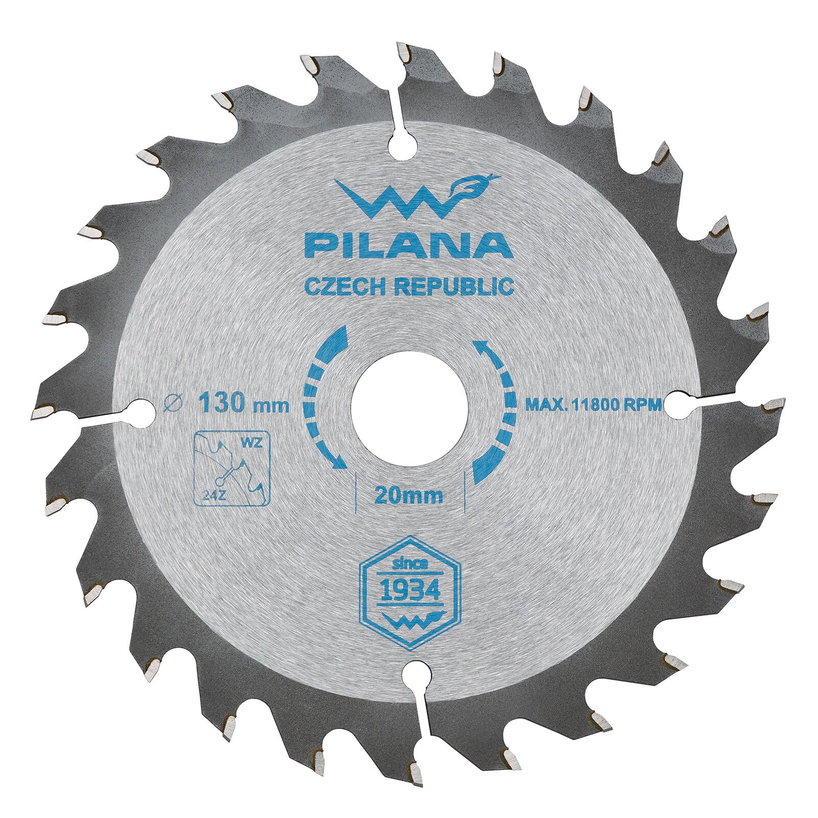 E-shop Pílový kotúč PILANA 130 mm, 24 zubov, WZ, SK karbid