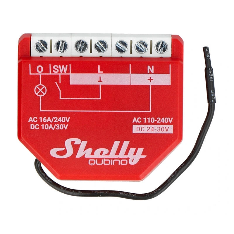 E-shop Červený riadiaci modul Shelly pre inteligentné domácnosti