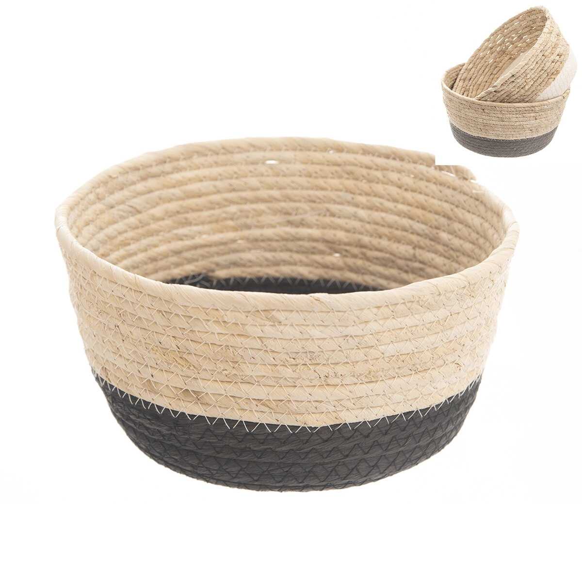 E-shop Úložný košík z morskej trávy 30 × 30 × 17 cm