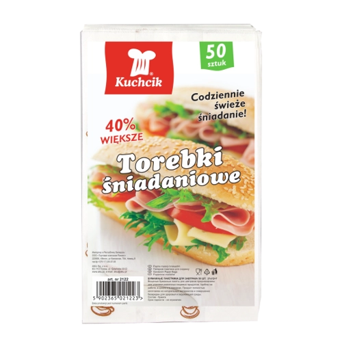 E-shop Papierové desiatové vrecká KUCHCIK 21 × 12,5 × 7 cm, 50 ks