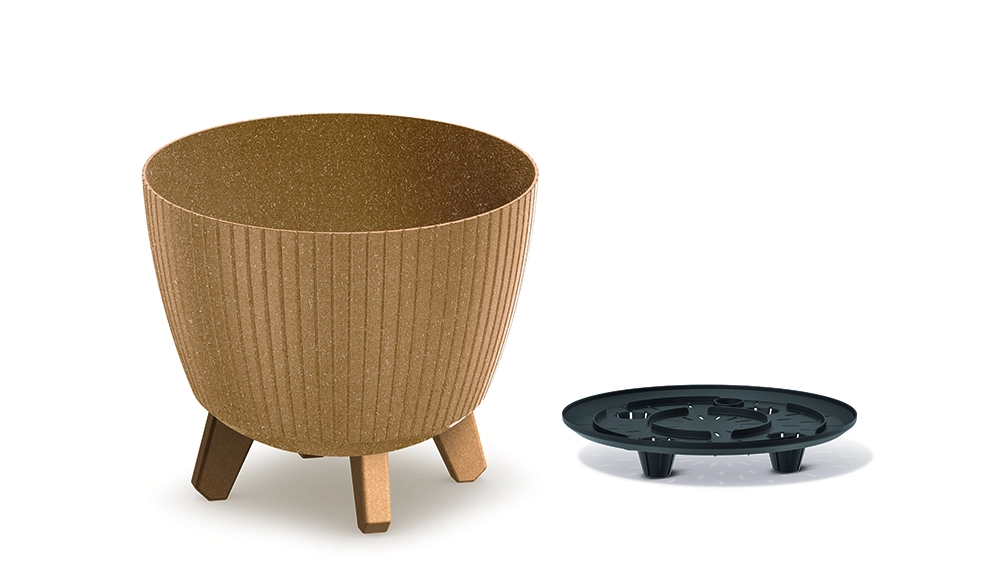 E-shop Prosperplast Květináč LAMIAL ECO WOOD natural hnědá, 23,2 cm