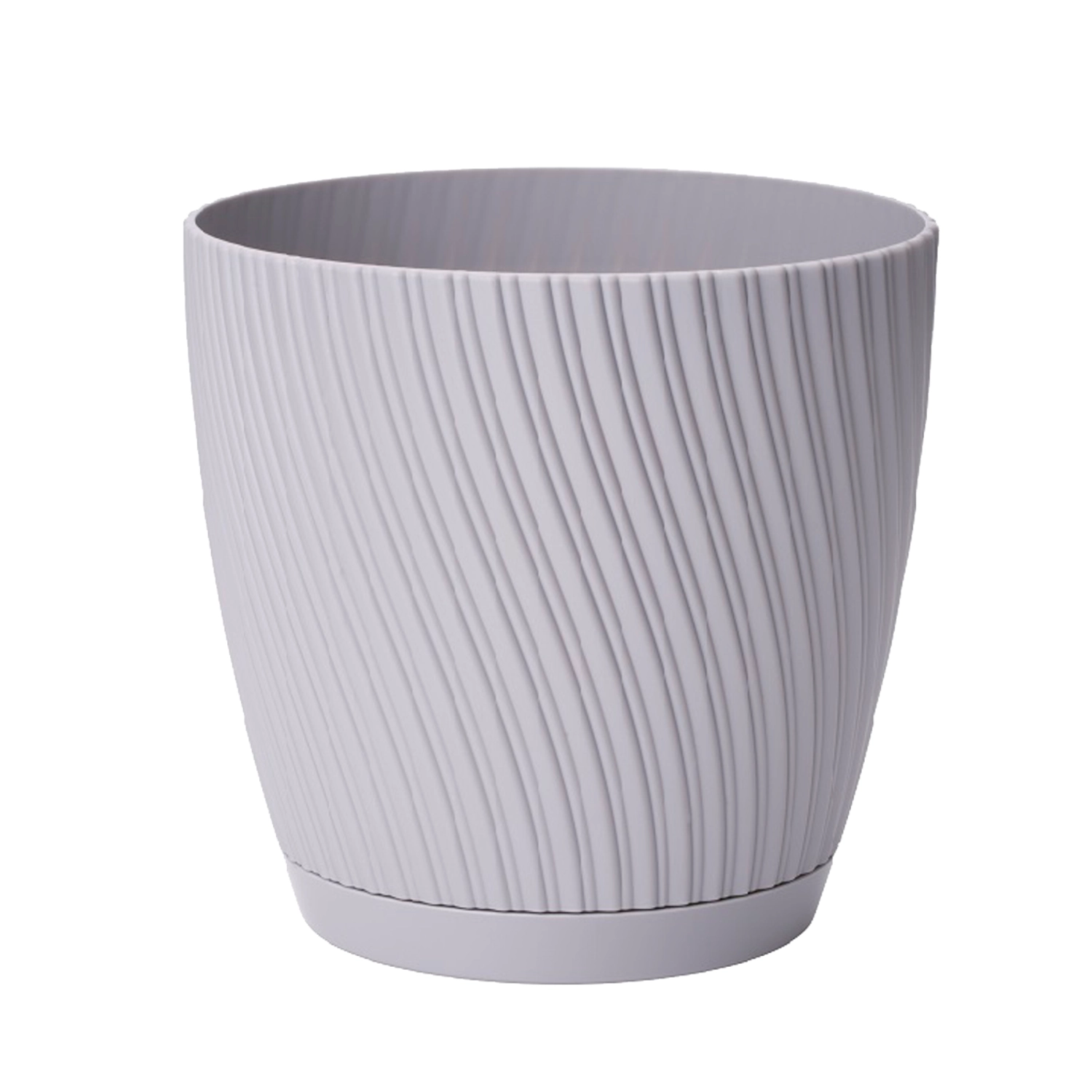 E-shop Kvetináč MIKA ECO RECYCLED s miskou 27 cm platina