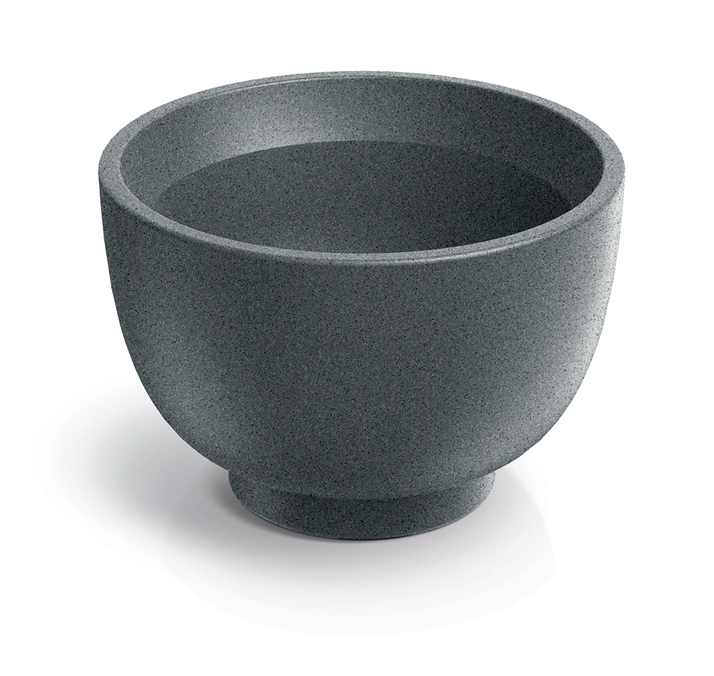 E-shop Prosperplast Plastový kvetináč Vemos Round 40x26 cm granitovo sivý