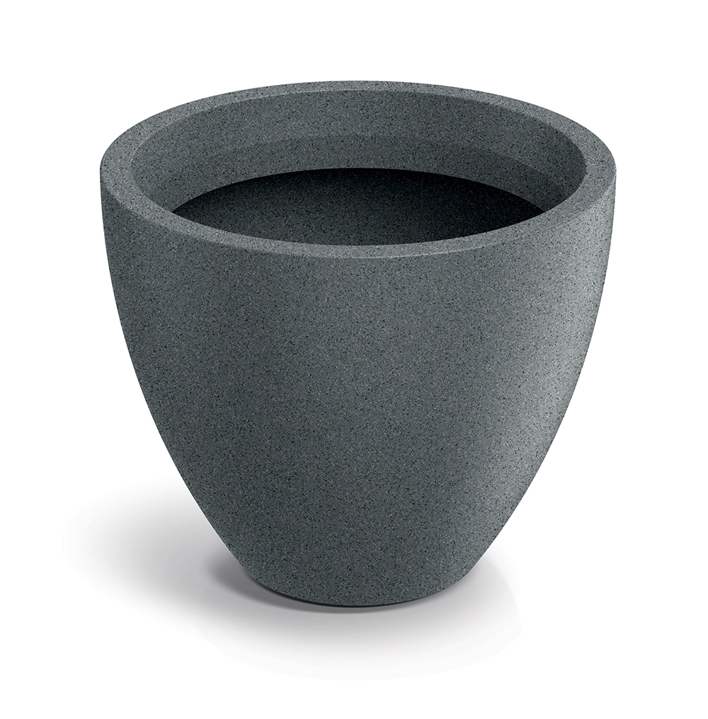 E-shop Prosperplast Plastový květináč MOLIOS ROUNDAS granitově šedý, 38 cm