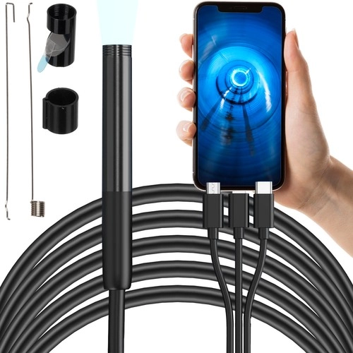 E-shop Endoskopická inšpekčná kamera 2 m BIGSTREN Full HD s LED a adaptérmi