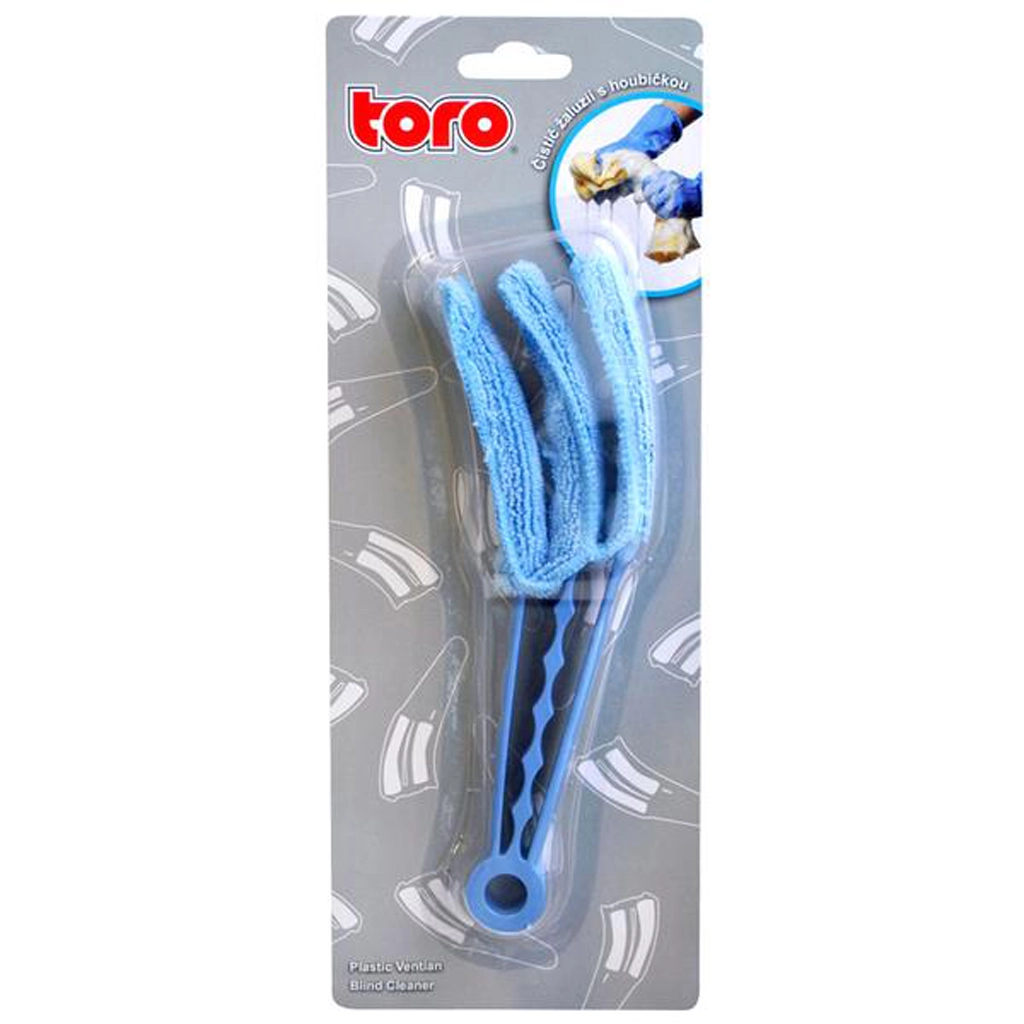 E-shop Toro 260057 Čistič žaluzií plastový s houbičkou 20,5 x 4,6 cm