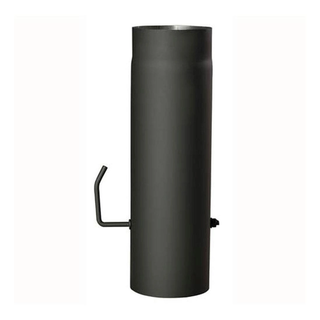 E-shop Dymová rúra s klapkou 150 mm, dĺžka 1000 mm, čierna
