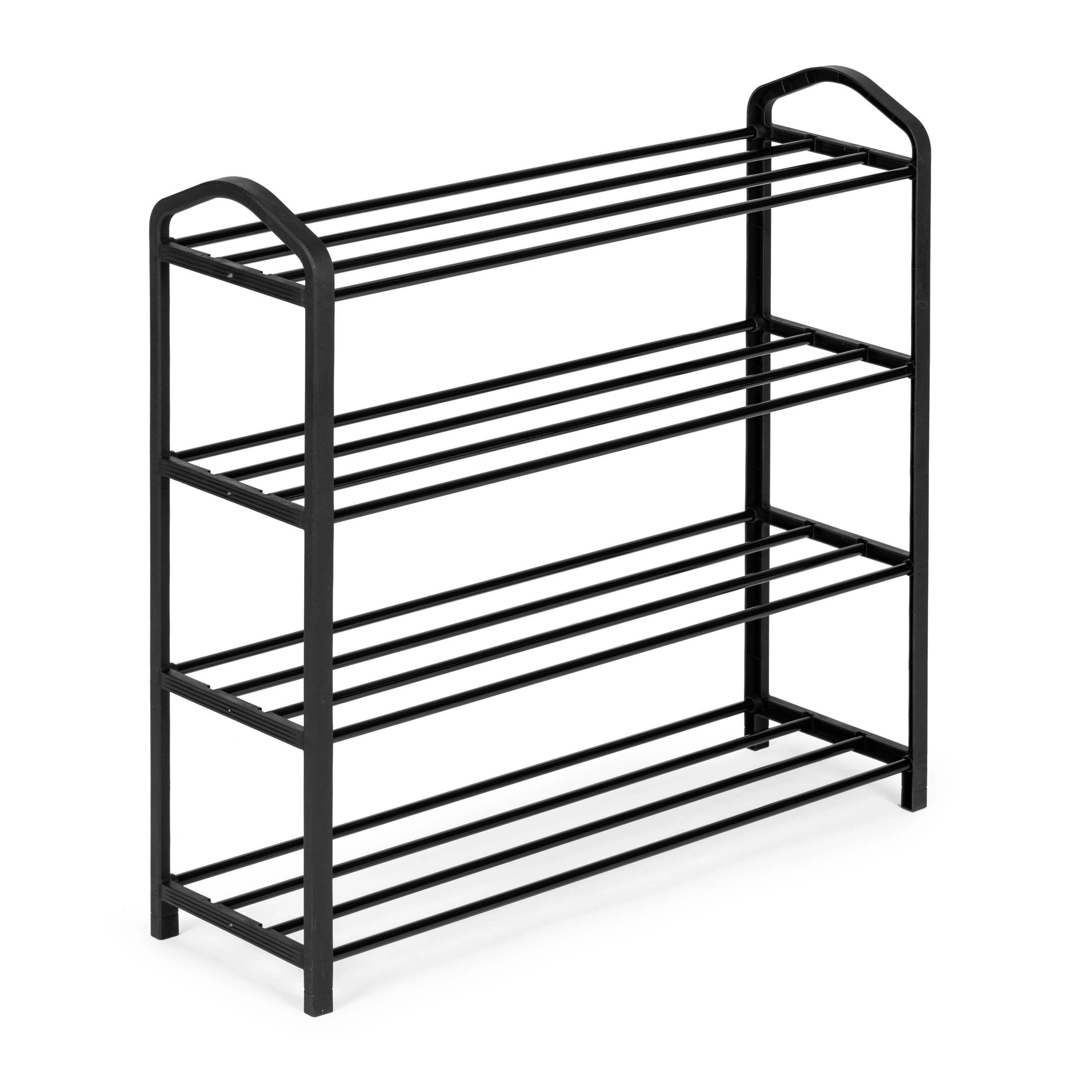 Kovový botník so štyrmi policami