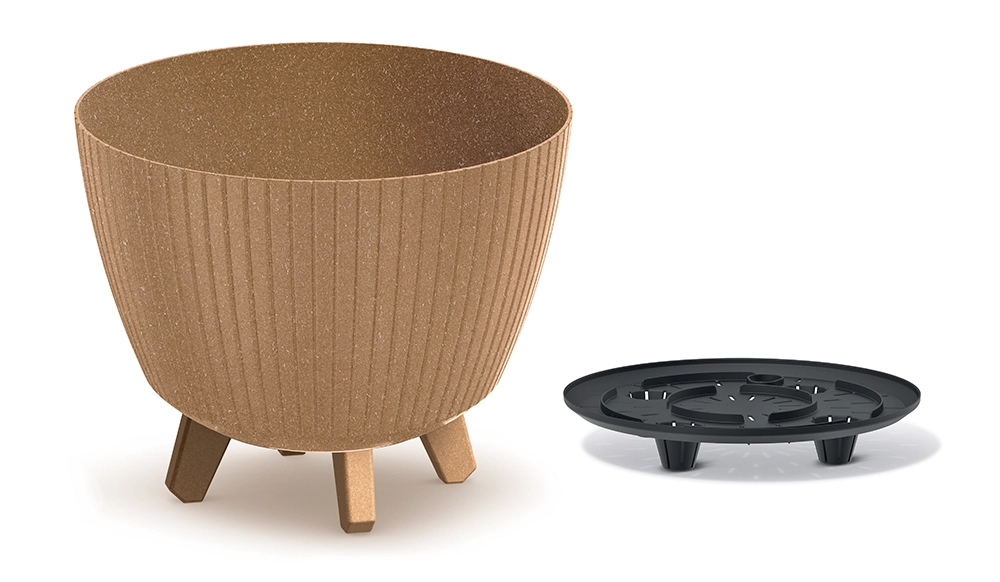 E-shop Prosperplast Květináč LAMIAL ECO WOOD natural hnědá, 28,8 cm