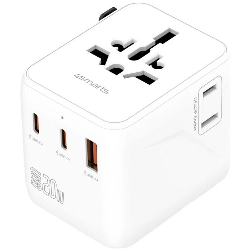 Cestovný adaptér 20W GaN NOMAD s 2x USB‑C a 1x USB‑A