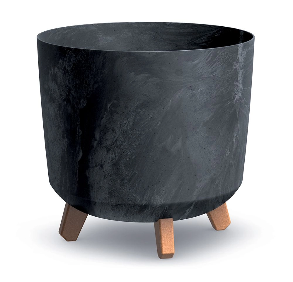 PROSPERPLAST Kvetináč GRACIA TUBUS BETON EFFECT 29,8 cm antracit