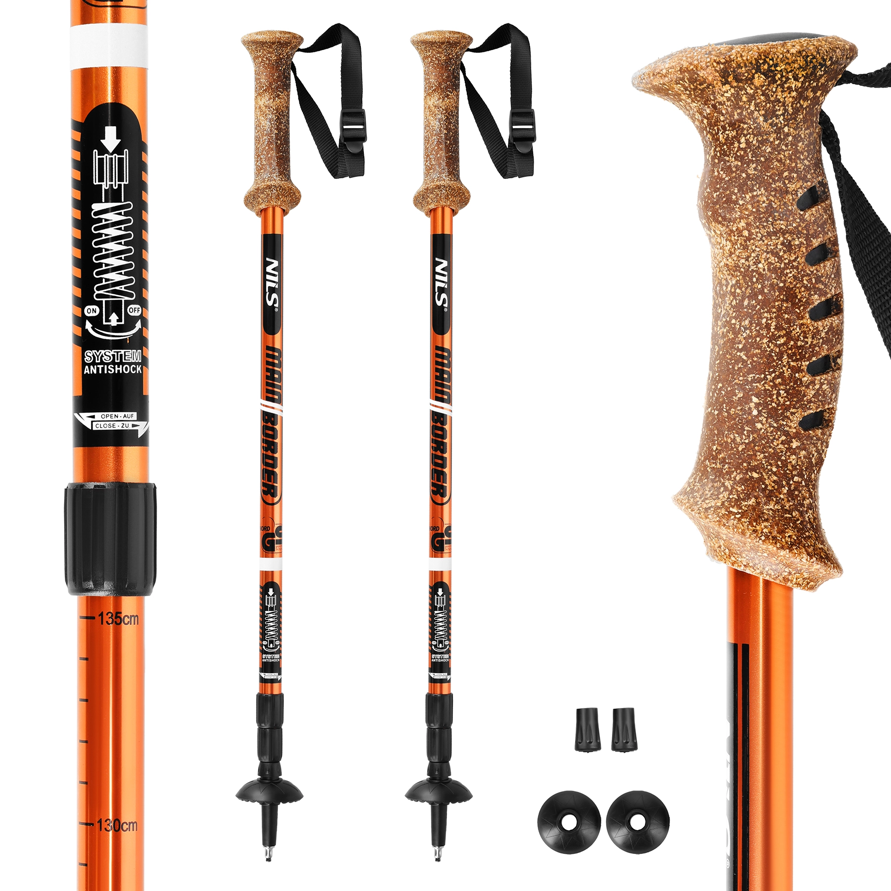 E-shop Nils Extreme trekingové palice TK 696 s odpružením anti-shock