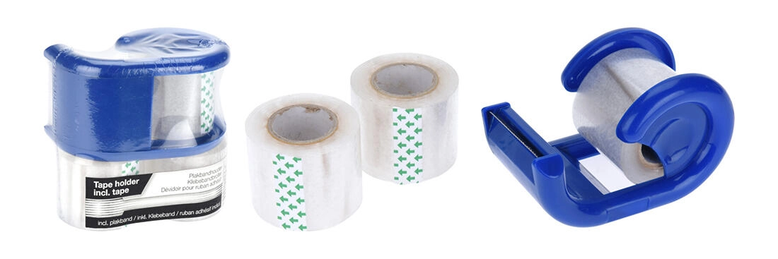 E-shop Stolový držiak lepiacej pásky s trhaciou hranou + 3 náhradné pásky