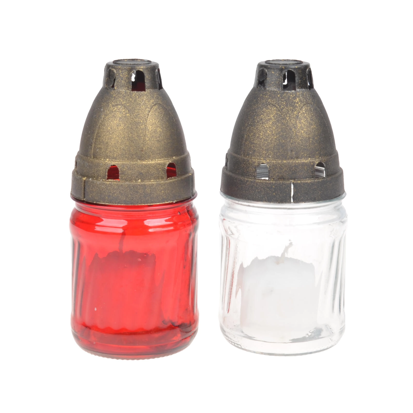 E-shop Sklenená cintorínska lampa 15 cm, mix farieb